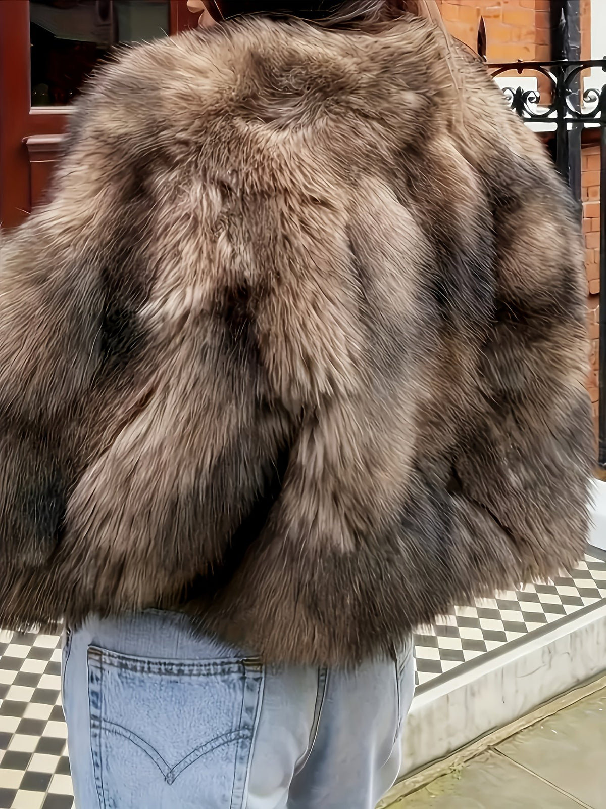 Women's Elegant Oversized Faux Fur Coat