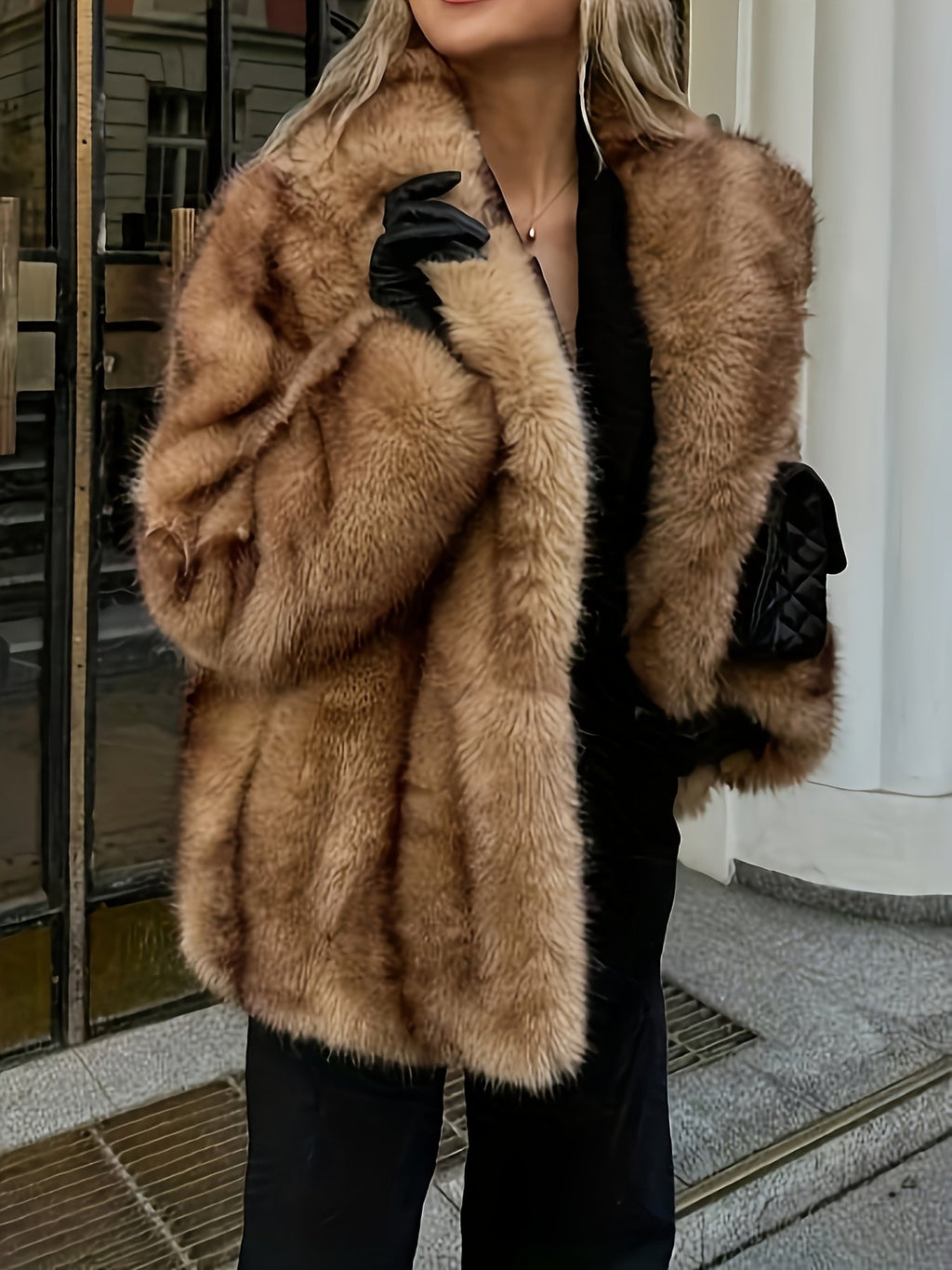 Women's Elegant Faux Fur Coat