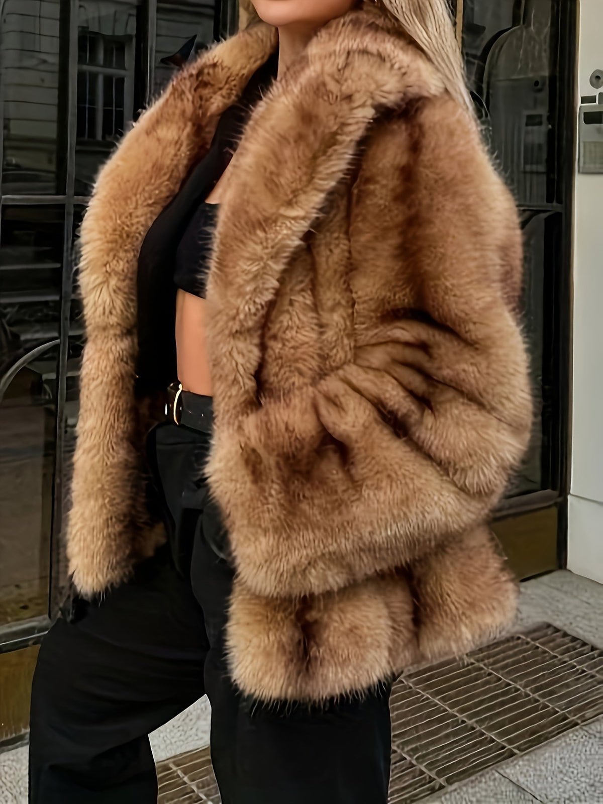 Women's Elegant Faux Fur Coat