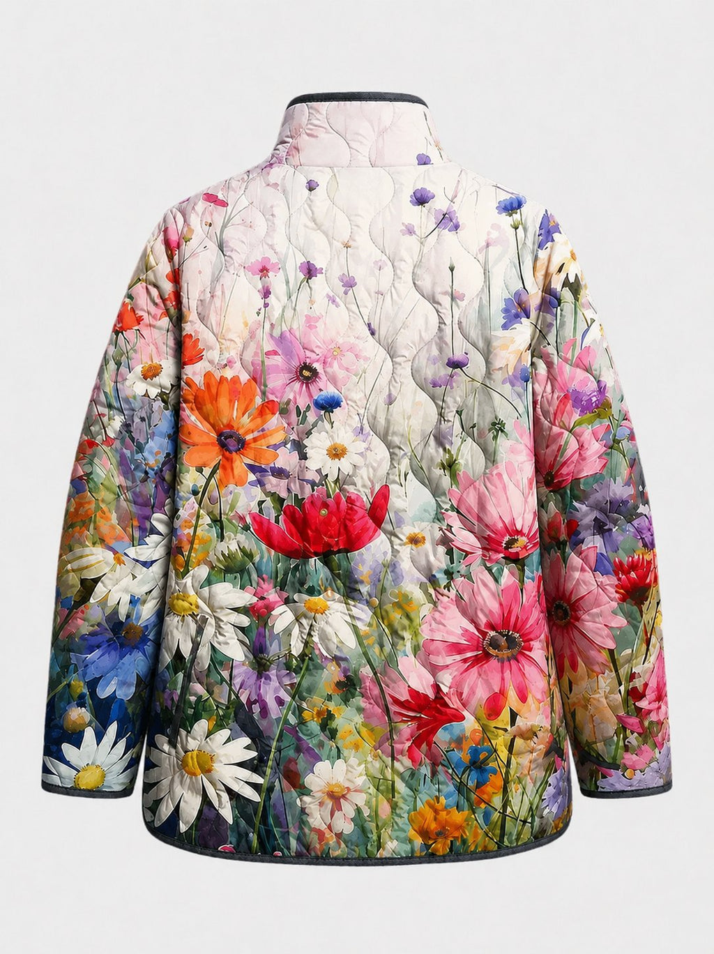 Women's Elegant Floral Quilted Jacket