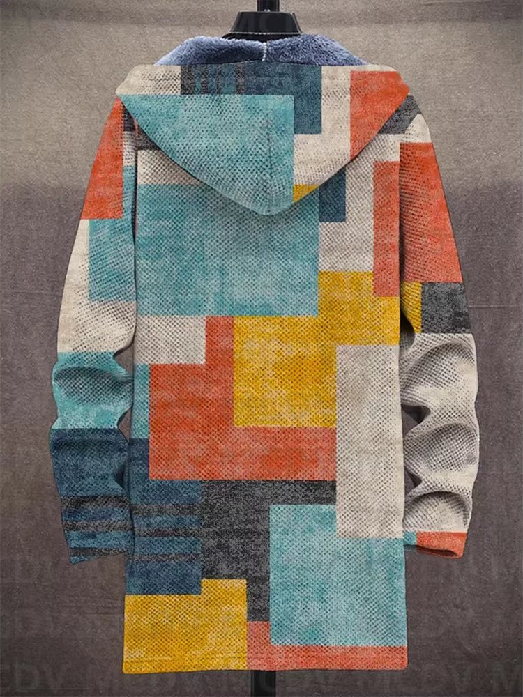 Women's Cosy Patchwork Print Fleece-Lined Coat