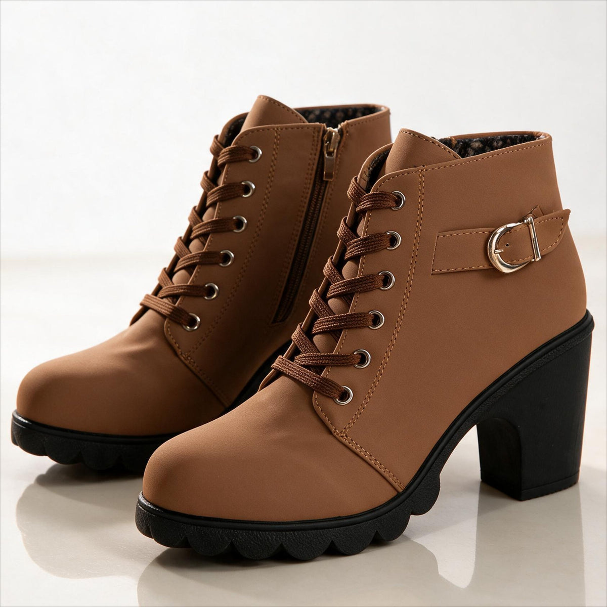 Women's Chic Platform Heeled Ankle Boots
