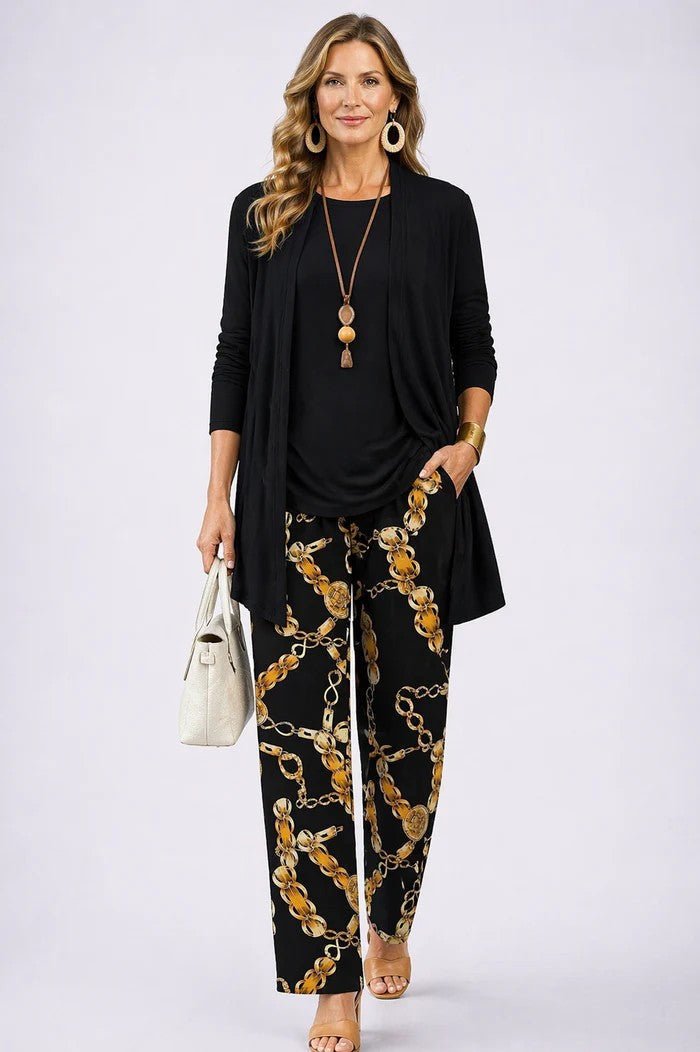 Women's Graceful Three-Piece Cardigan Set