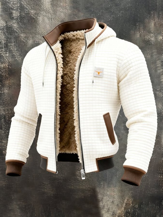 Men's Cosy Fleece-Lined Hooded Jacket