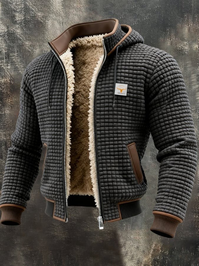 Men's Cosy Fleece-Lined Hooded Jacket