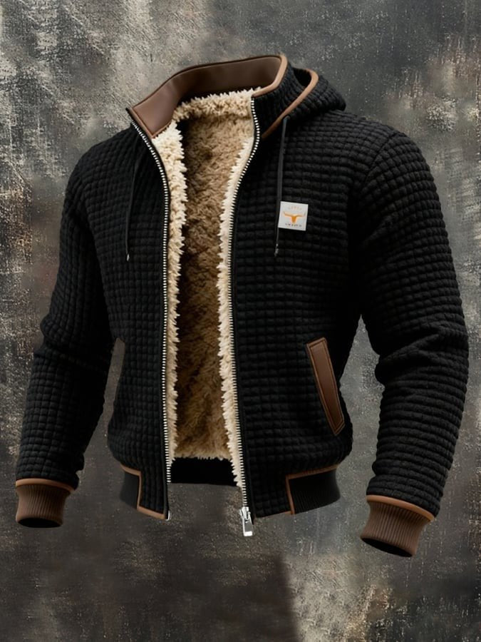 Men's Cosy Fleece-Lined Hooded Jacket