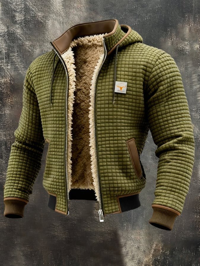 Men's Cosy Fleece-Lined Hooded Jacket