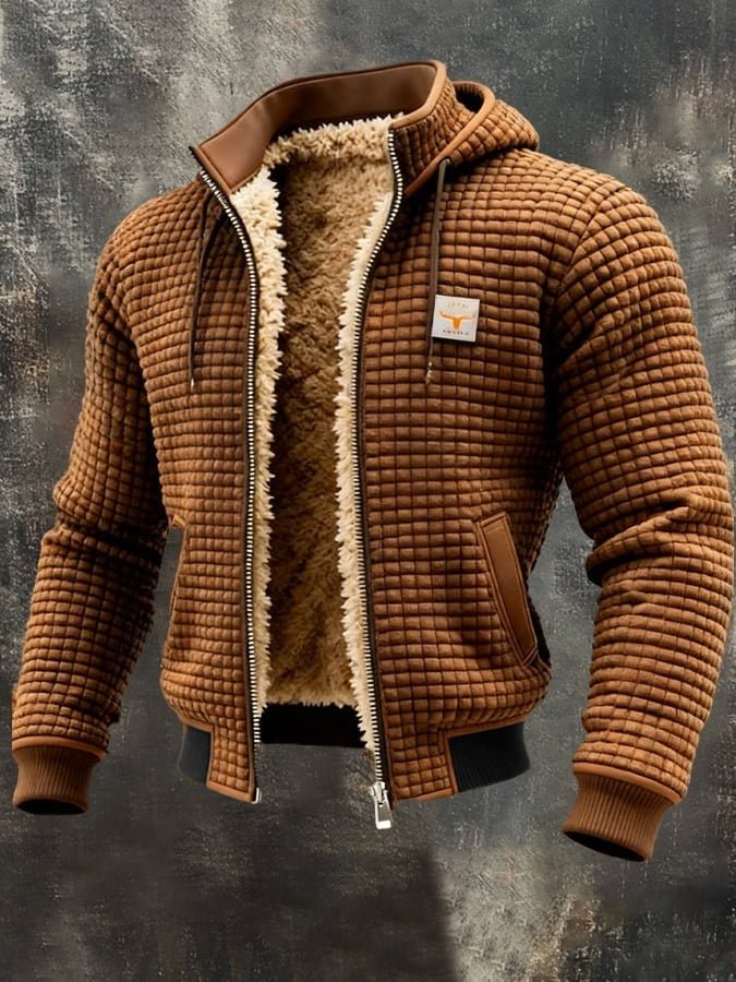 Men's Cosy Fleece-Lined Hooded Jacket