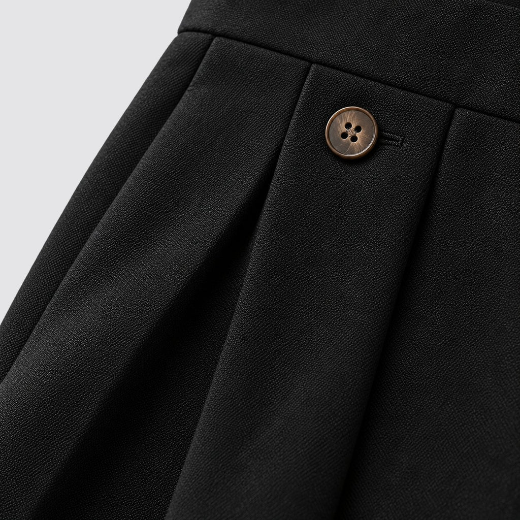 Men's Relaxed Wide Leg Pleated Trousers