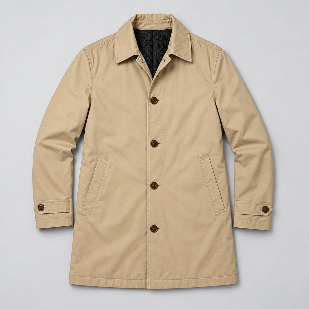 Men's Refined Longline Button-Front Coat