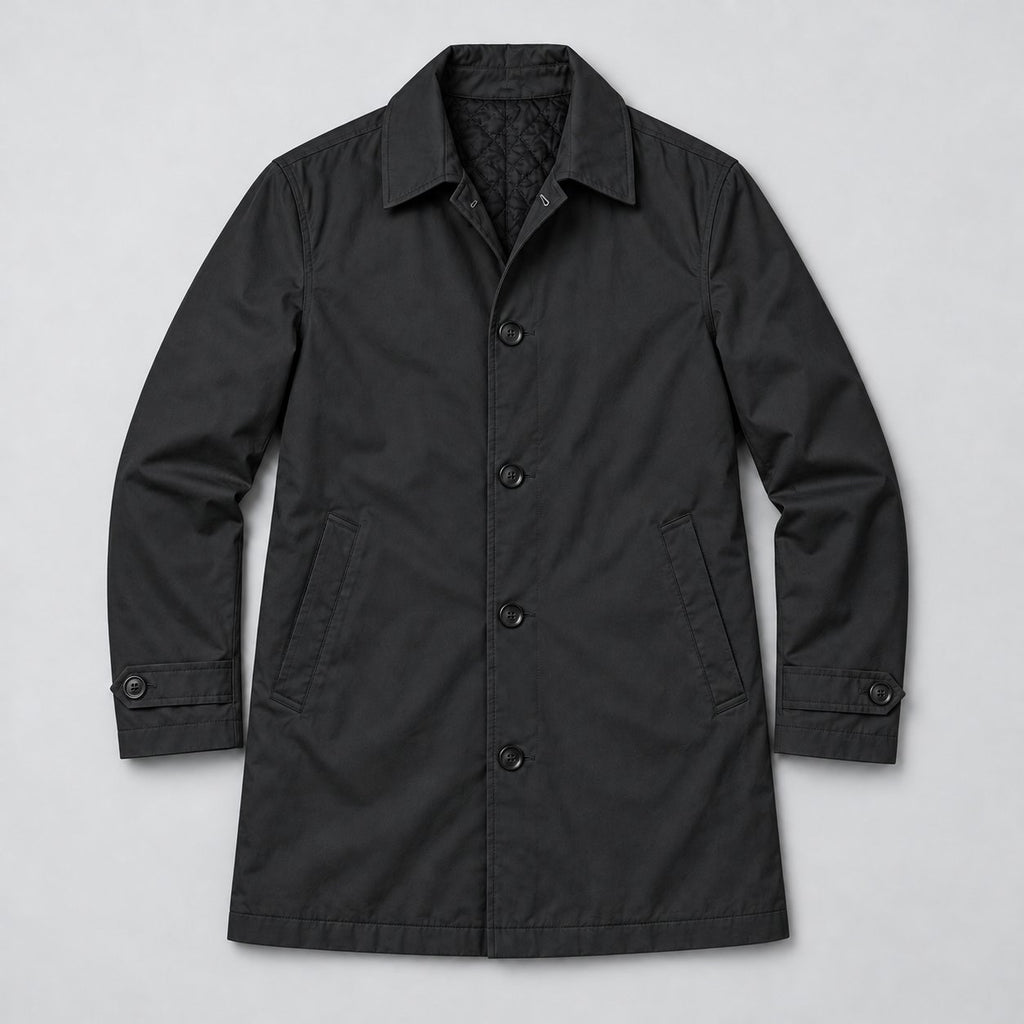 Men's Refined Longline Button-Front Coat