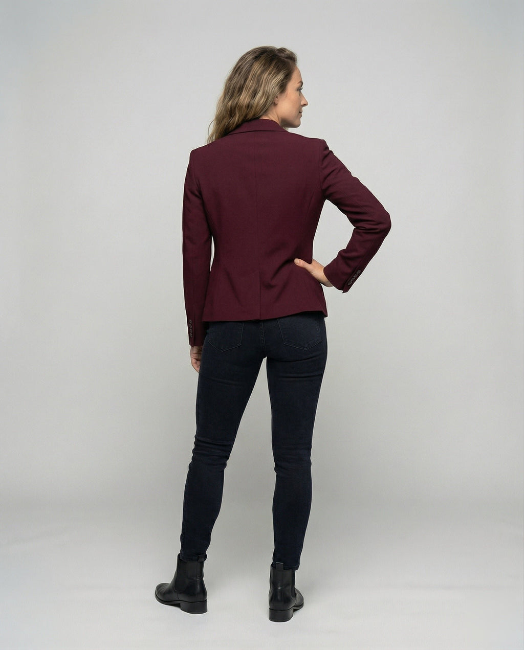 Women's Polished Peplum Notch Lapel Blazer