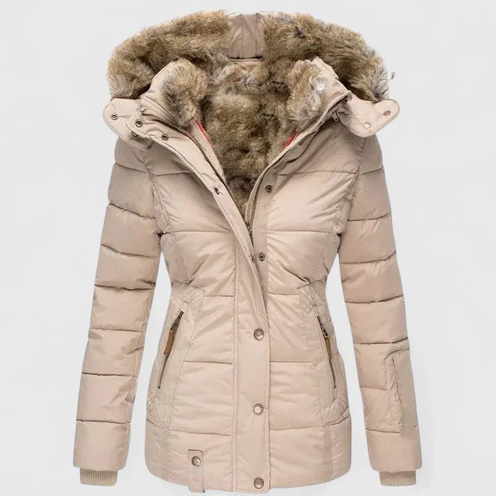 Women's Cosy Fur Hood Quilted Coat