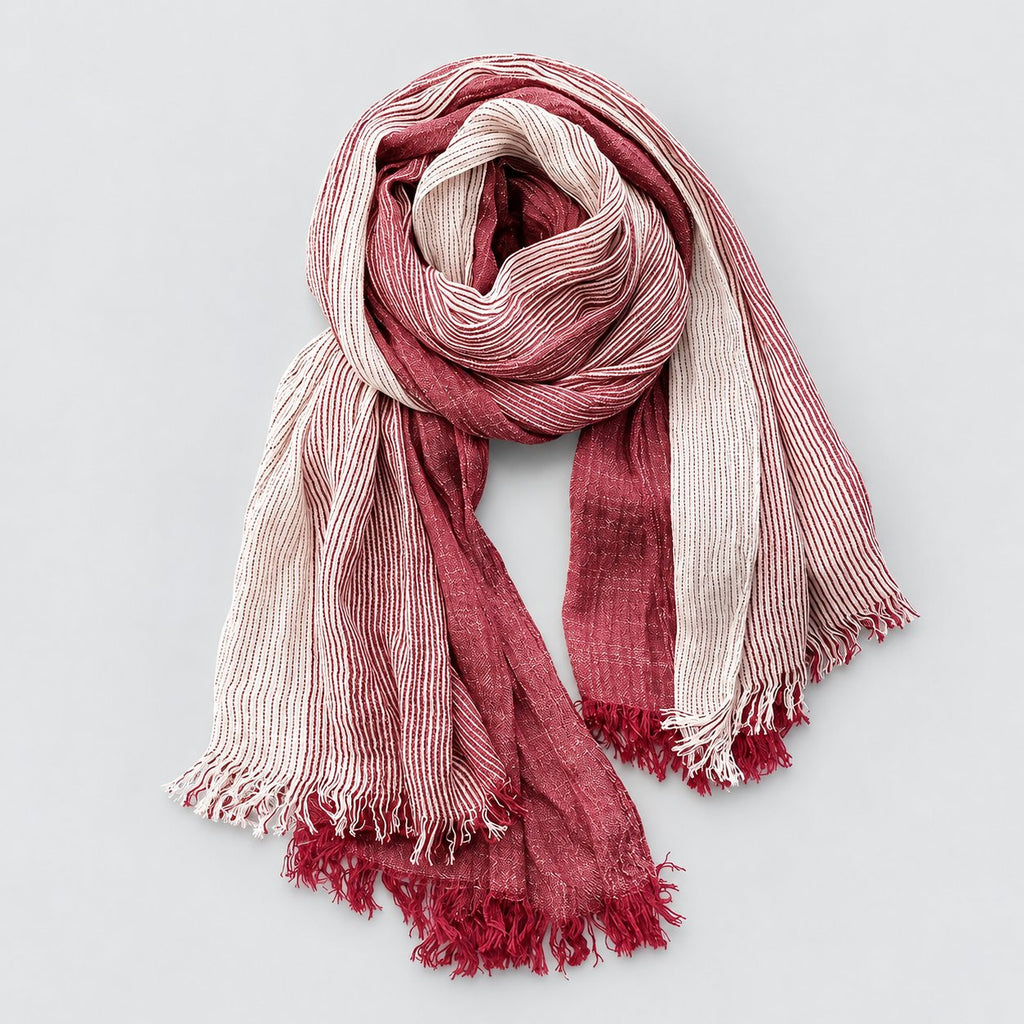 Men's Relaxed Crinkle Two-Tone Scarf