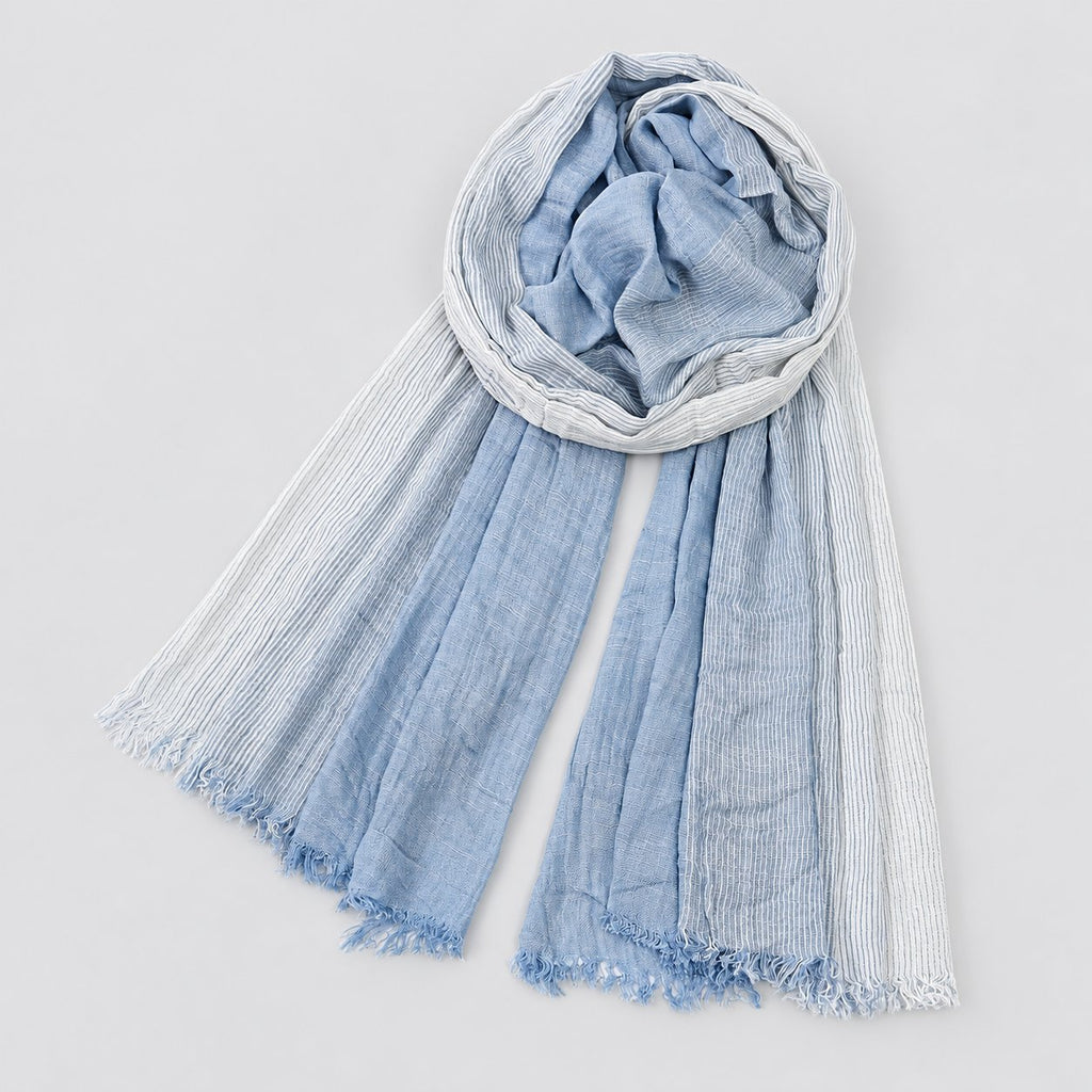 Men's Relaxed Crinkle Two-Tone Scarf