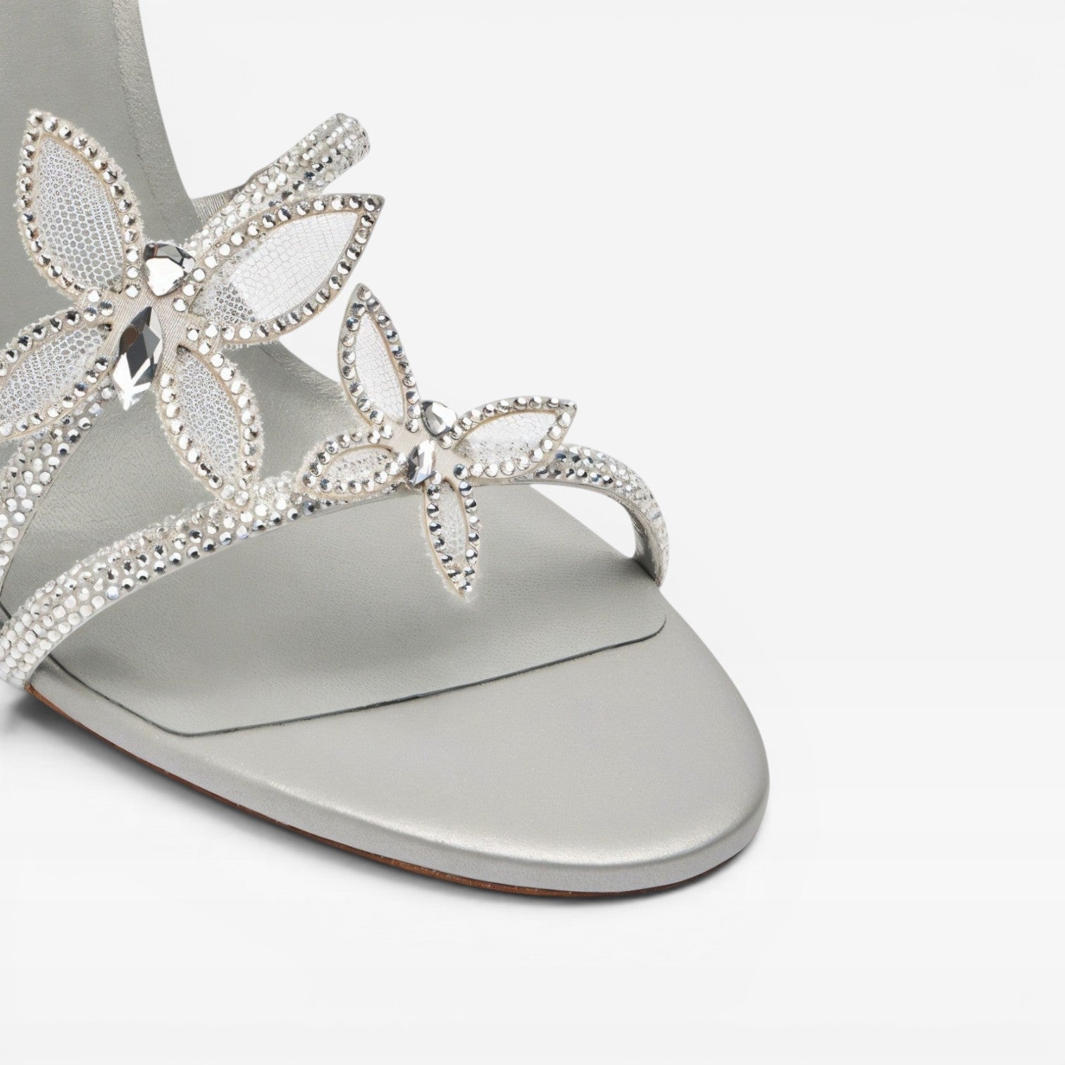 Women's Crystal Butterfly Spiral Heels – Elegant Strappy Sandals for Special Occasions