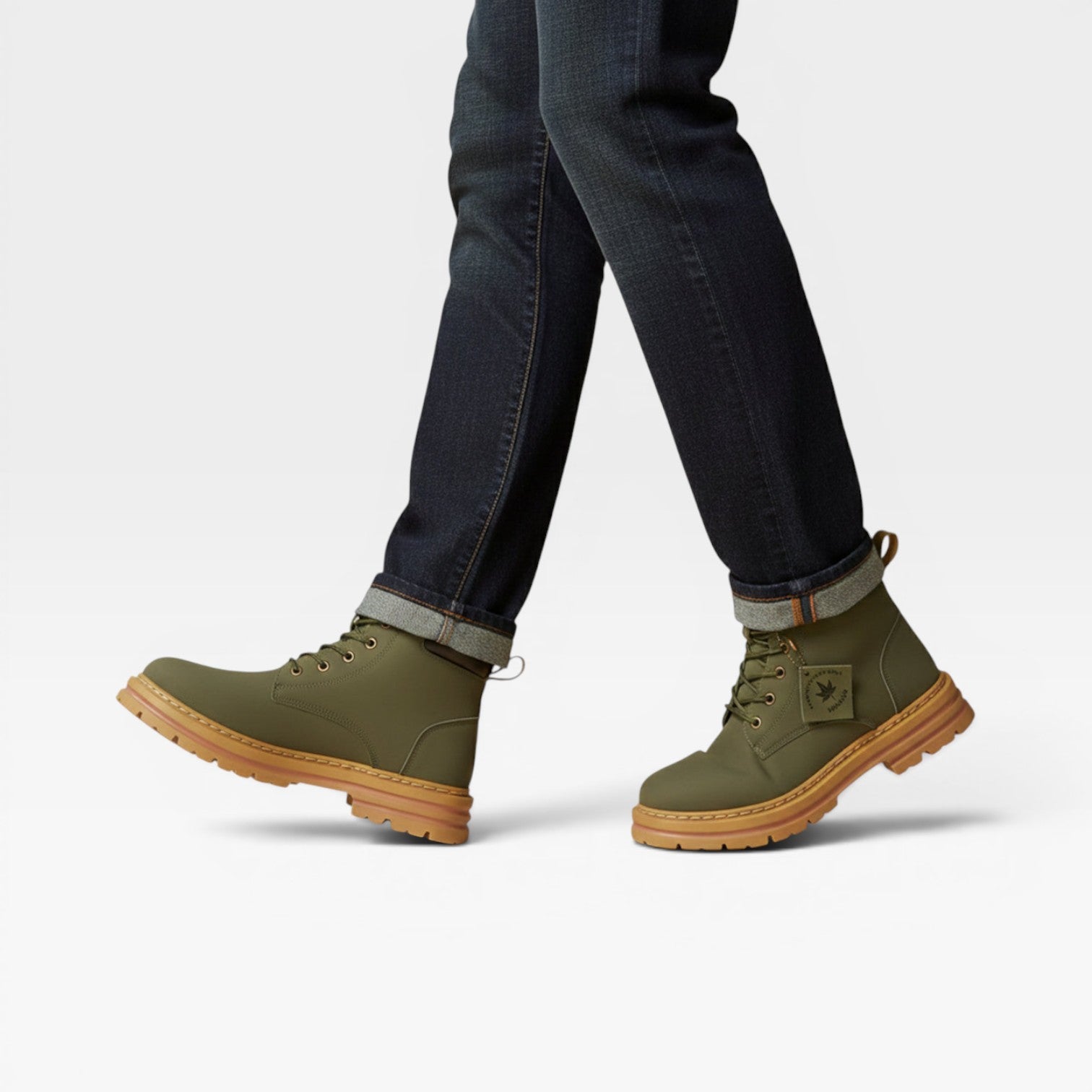 Men's Italian Style Leather Alpine Boots – Rugged Lug Sole Mountain Boots