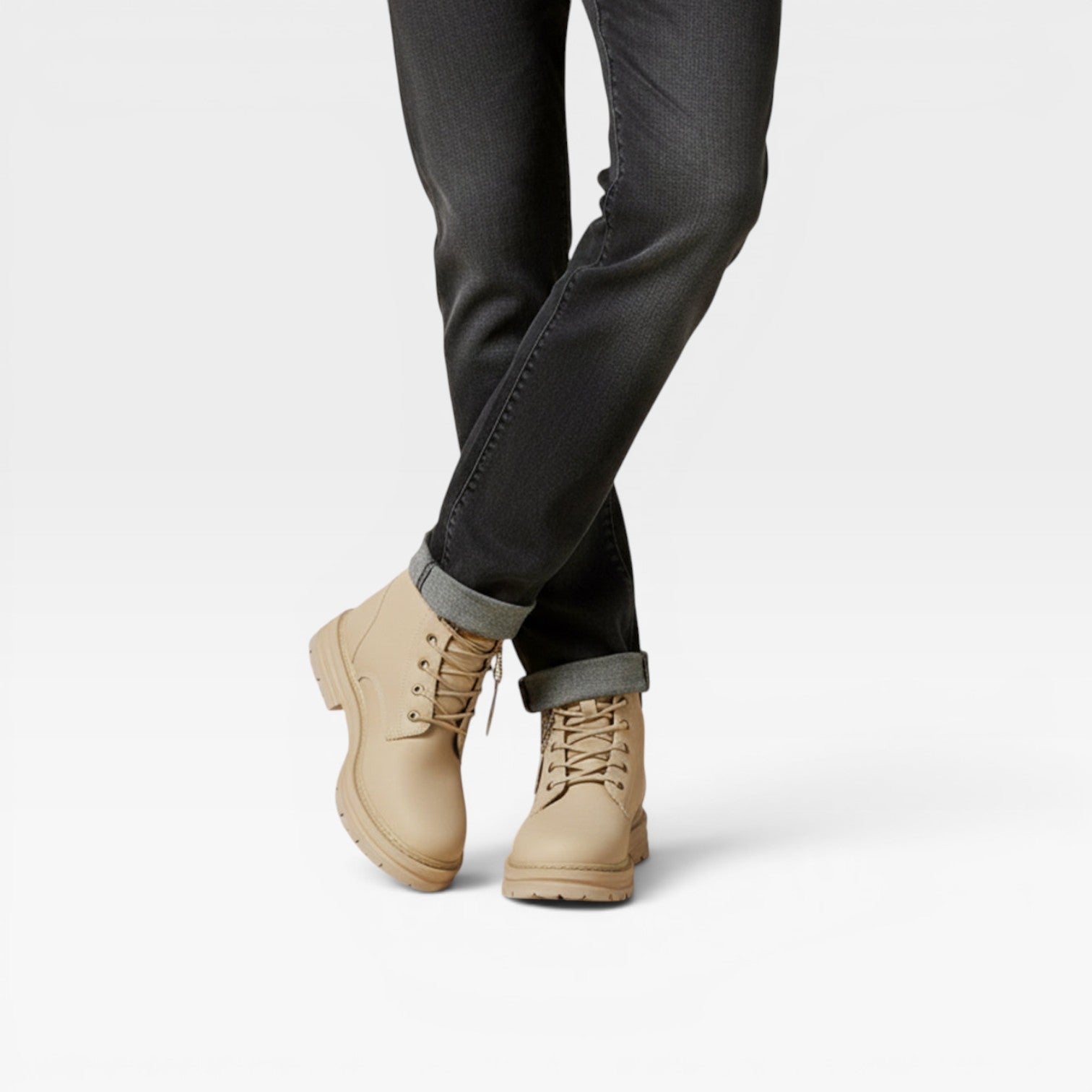 Men's Italian Style Leather Alpine Boots – Rugged Lug Sole Mountain Boots
