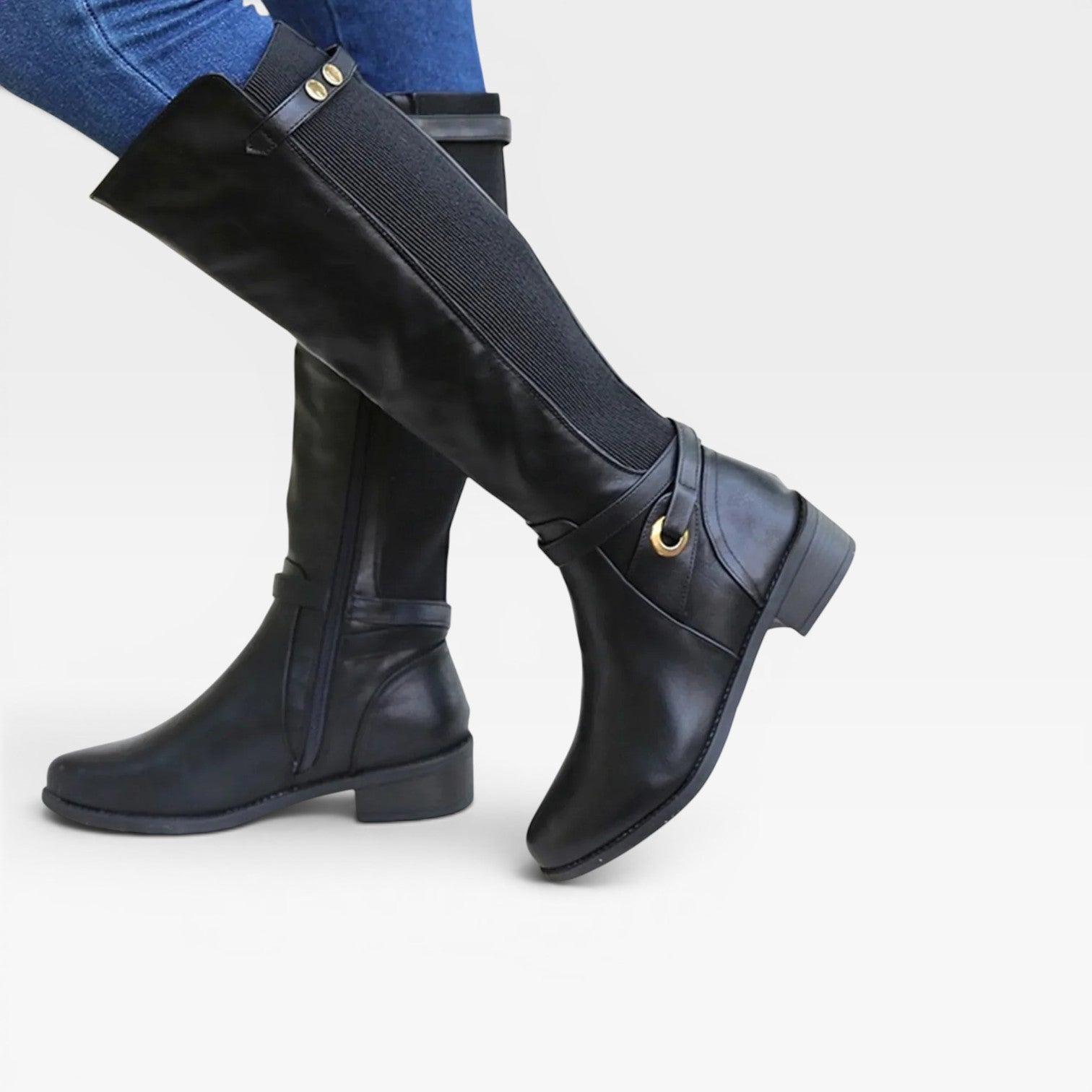 Women's Knee High Boots – Elastic Panel Comfort Boots