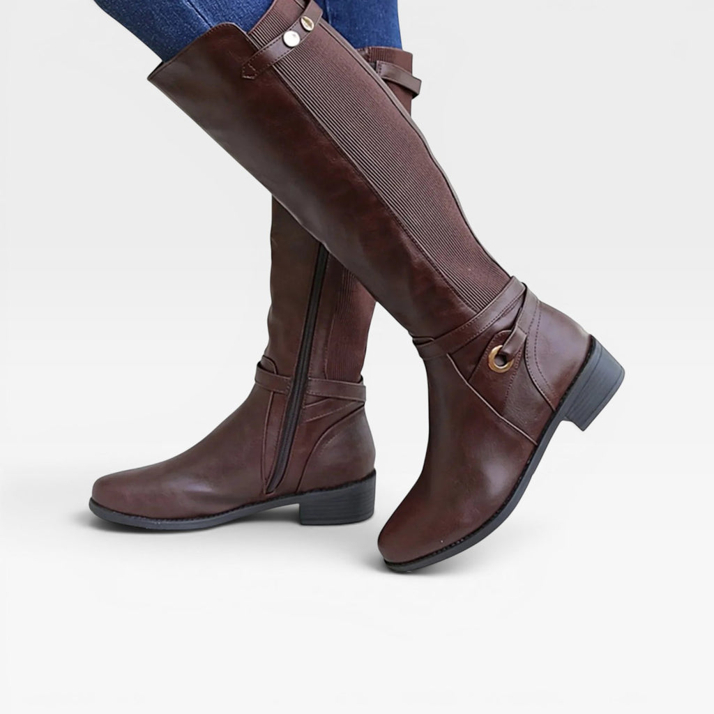 Women's Knee High Boots – Elastic Panel Comfort Boots